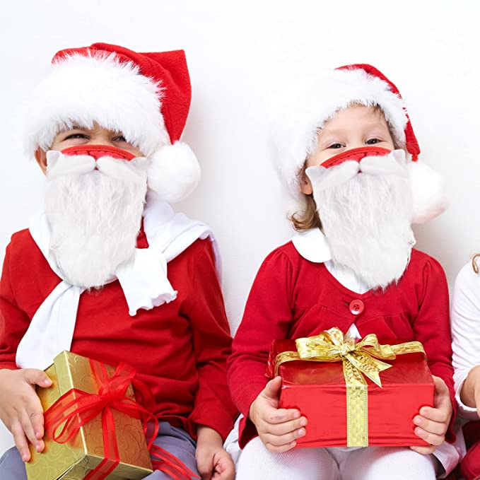 Christmas Santa Claus Party Costume Funny Holiday Cosplay 4PCS Adults New Year