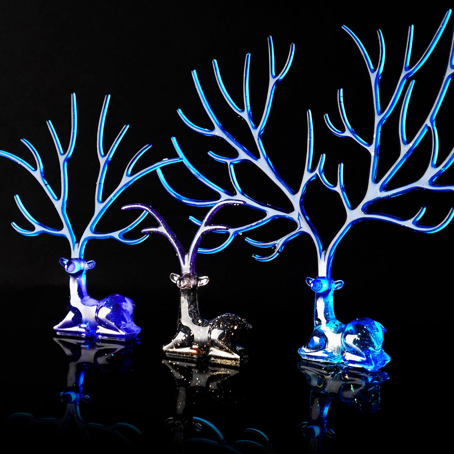 DIY Epoxy Resin Deer Antler Tree Jewelry Display Stand Soft Silicone Craft Cas