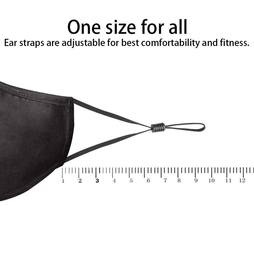 2-Pack Reusable Masks, Unisex Adult Size Washable Comfortable Cotton