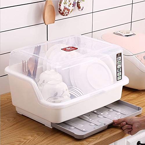 Medium Dish Drying Rack Drain Board Lid Cover 16x12.2x10.6 Nursing Bottle Holder