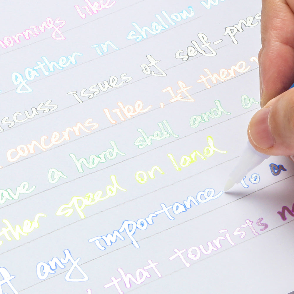 Super-Squiggles Self-outline Metallic Markers, Outline Marker Double Line Pen