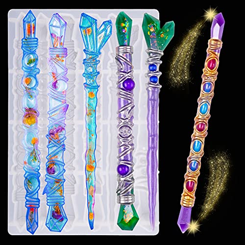 NiArt Fairy Magic Wands Resin Casting Silicone Mold Fine Metallic Glitter Powder