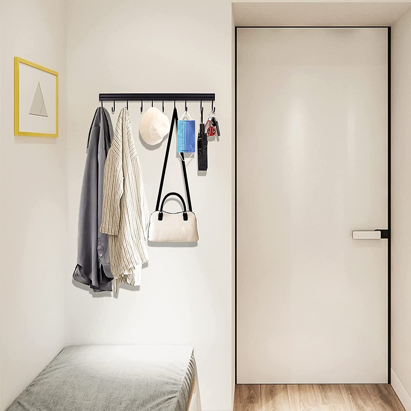 Wall Mounted Coat Racks for Hanging Towel Hat Key Purse Bag Kitchen Utensil 3PCS