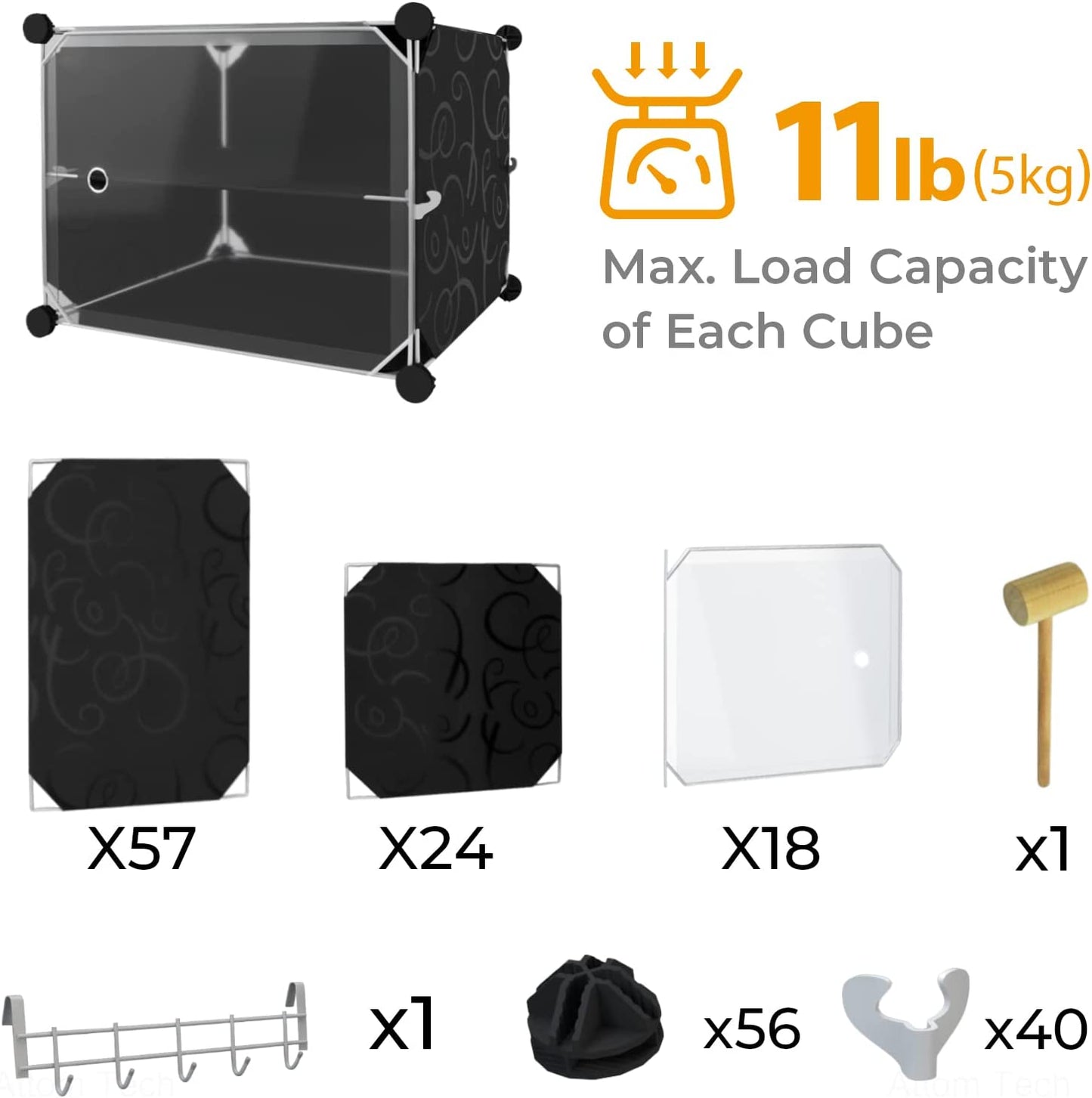Shoe Rack Organizer w/ Doors 6-Tier Shoe Storage Cabinet 72 Pairs Closet Shelves