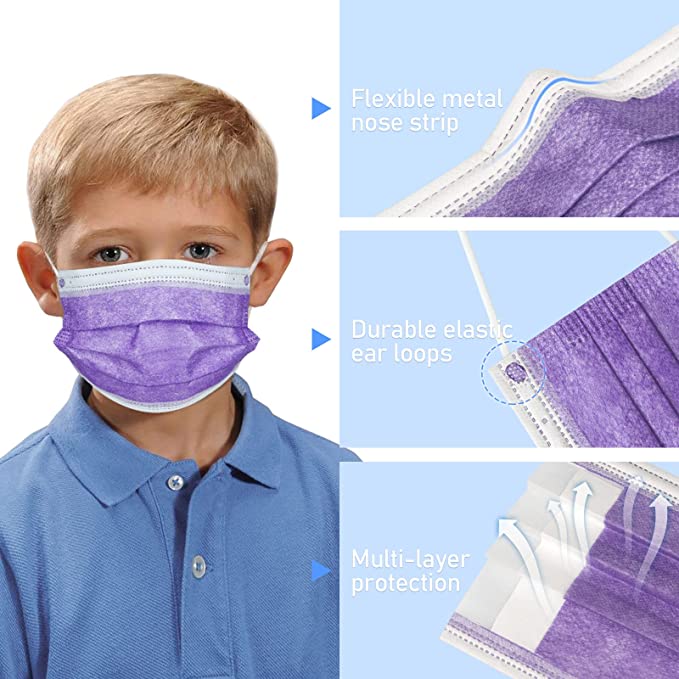 70PCS Kids Disposable Protective Individually Packed 5 Colors Lightweight Unisex