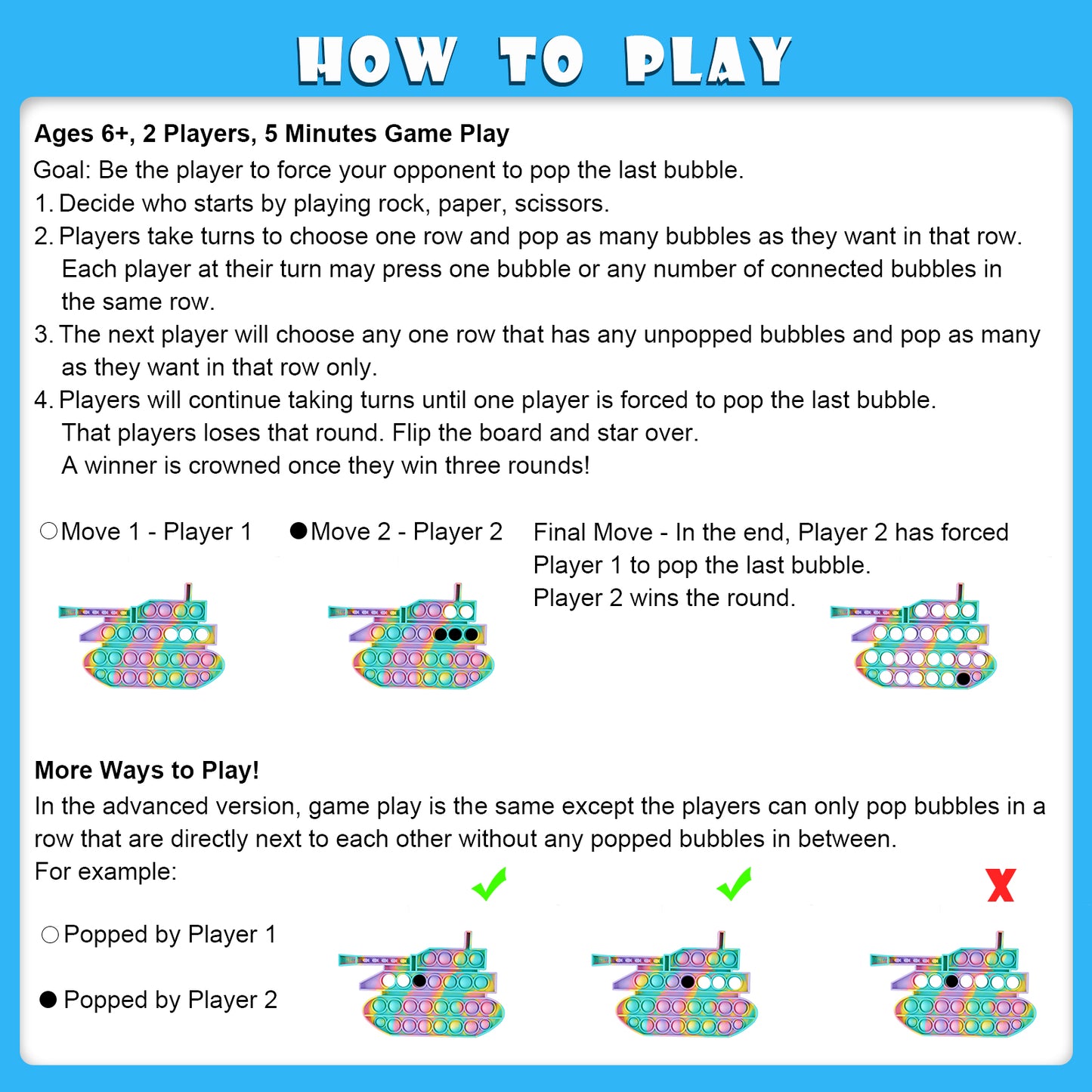 2PCS Pop Bubble Silicone Sensory Fidget Toy Pack, Squeeze Toy Stress Reduce An