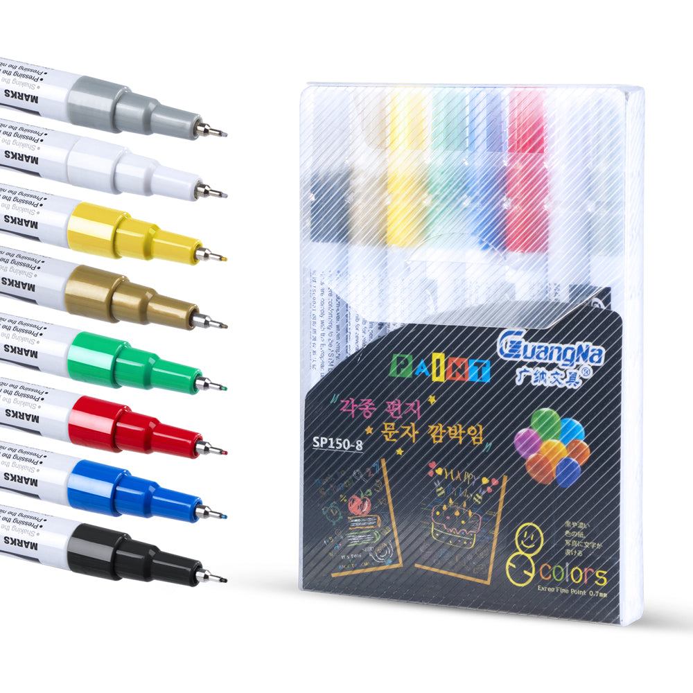 Permanent on Almost Any Surfaces Paint Markers, 0.7mm Oil-based Fine Tip Paint