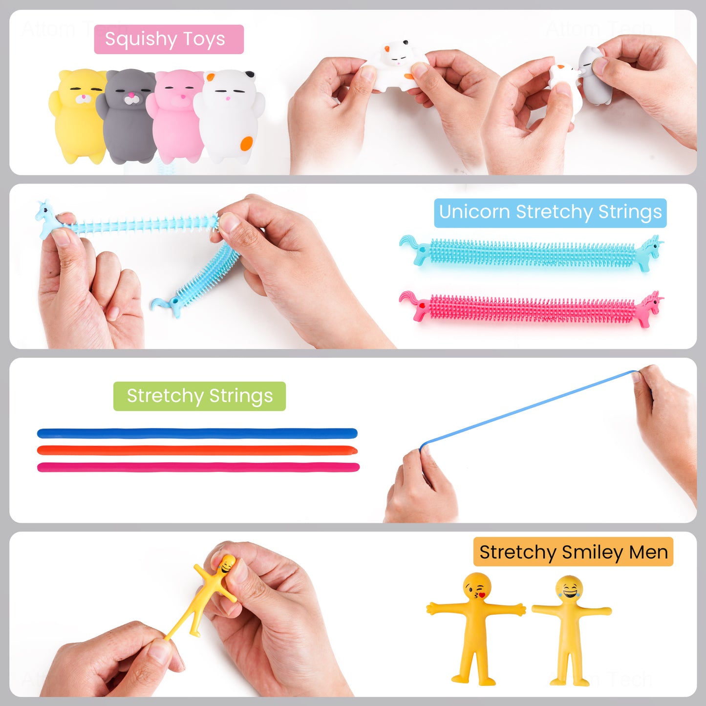 25PCS Fidget Toy Variety Pack, Assorted Sensory Hand Fidget Toy Bundle Set Str