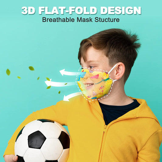 50PCS Disposable KF94 s for Kids Children's Fish Shape s wit