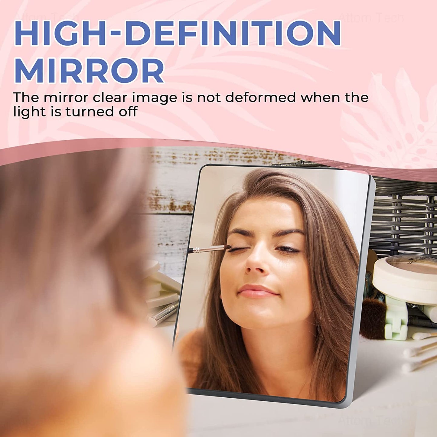 Mirror Photo Frame 4 x 6 LED Light Photo Frame Creative Photo Frame Table Decor