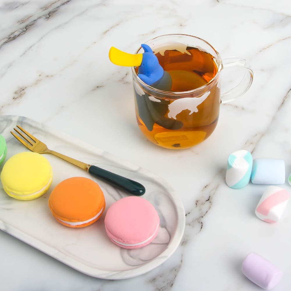 Silicone Tea Infuser Set for Loose Tea Cute Animal Tea Strainer Duckbill 3-Pack