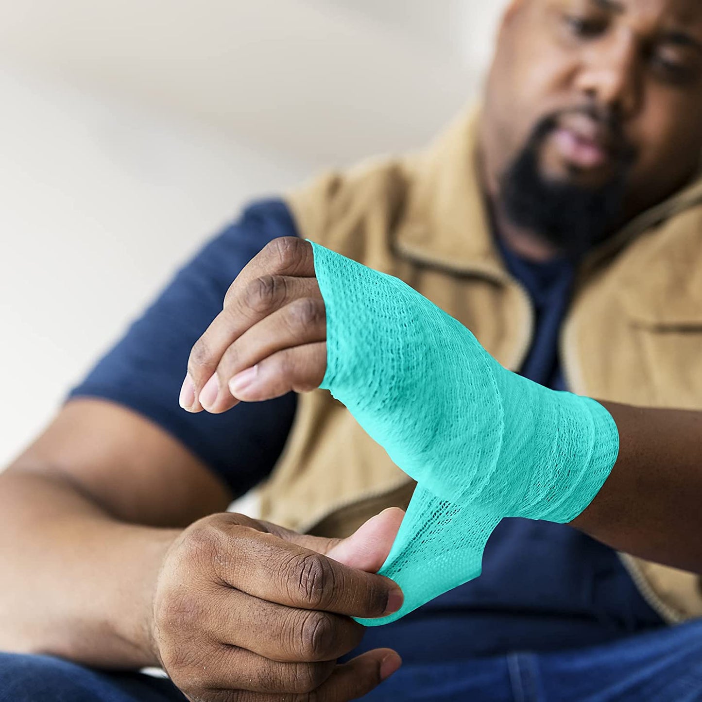 8PCS Self-Adhesive Cohesive Bandage Elastic Wrap 5-Yard 1"/2"/3"/4" Mix Colors