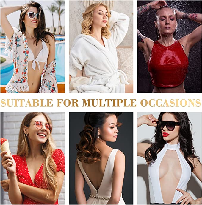 Nipple Covers Adhesive Breast Petals Travel Pouch 14 Pairs Reusable Silicone Bra
