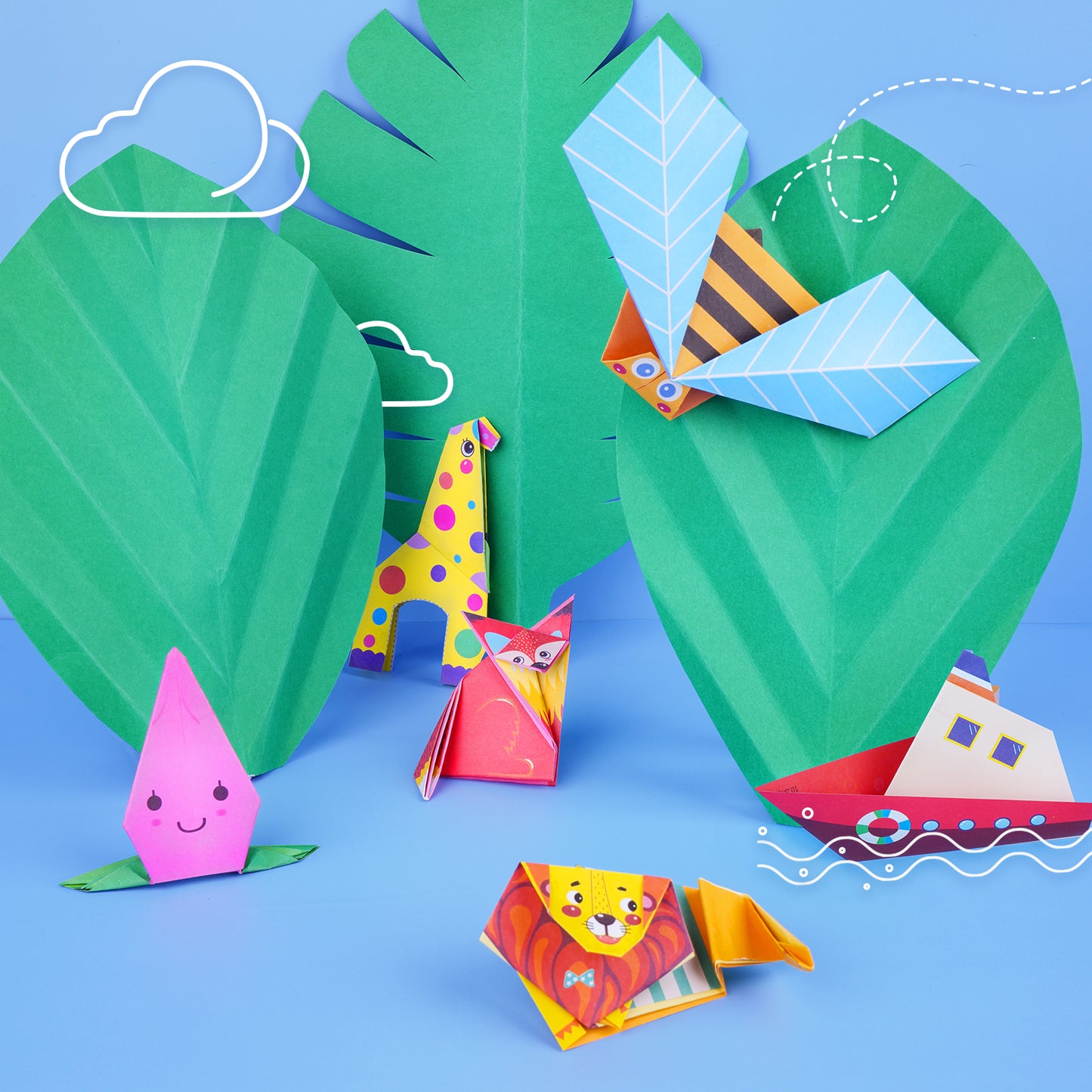 Origami Paper Kit 152 Sheets 72 Designs 5.5"x5.5" Double-Sided & Origami Book,