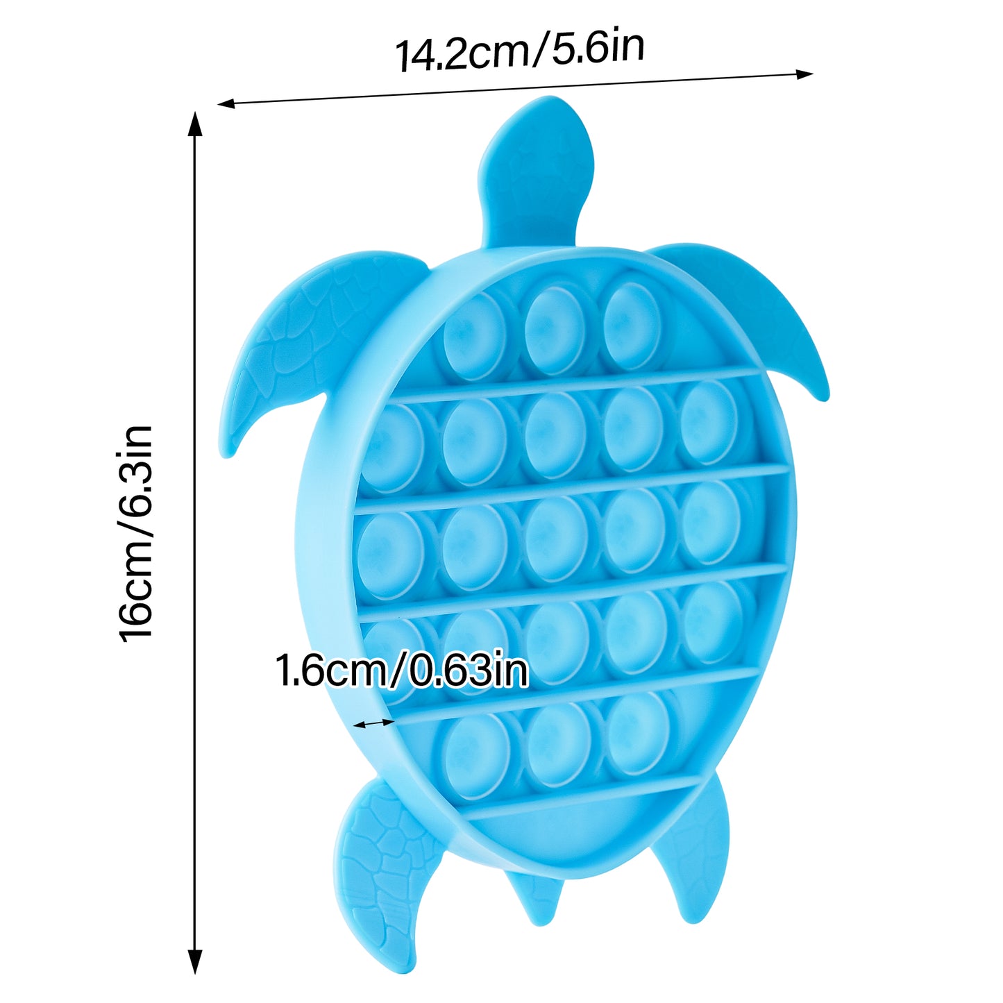 Push Pop Bubble Fidget Sensory Toy Sea Turtle Fidget Toy for Special Needs Str