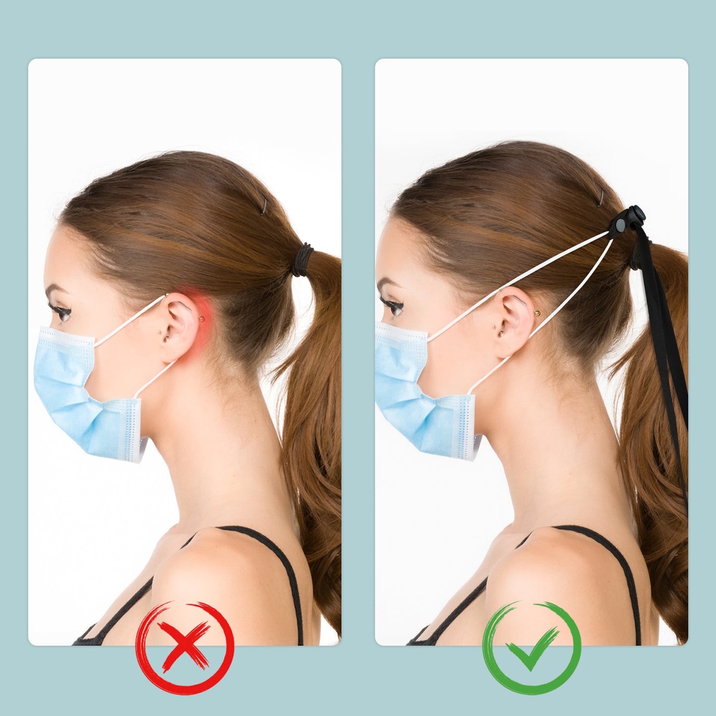 Lanyard 10PCS Soft Cotton Snap Button Adjustable Length Holder Strap, Spring-Lo