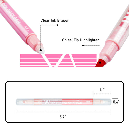 Erasable Highlighters 10 Colors Dual Tip Highlighter Smooth Writing