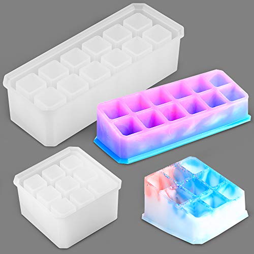 DIY Silicone Epoxy Resin Mold 2-Sizes Multi-Slot Organizers Casting Molds for