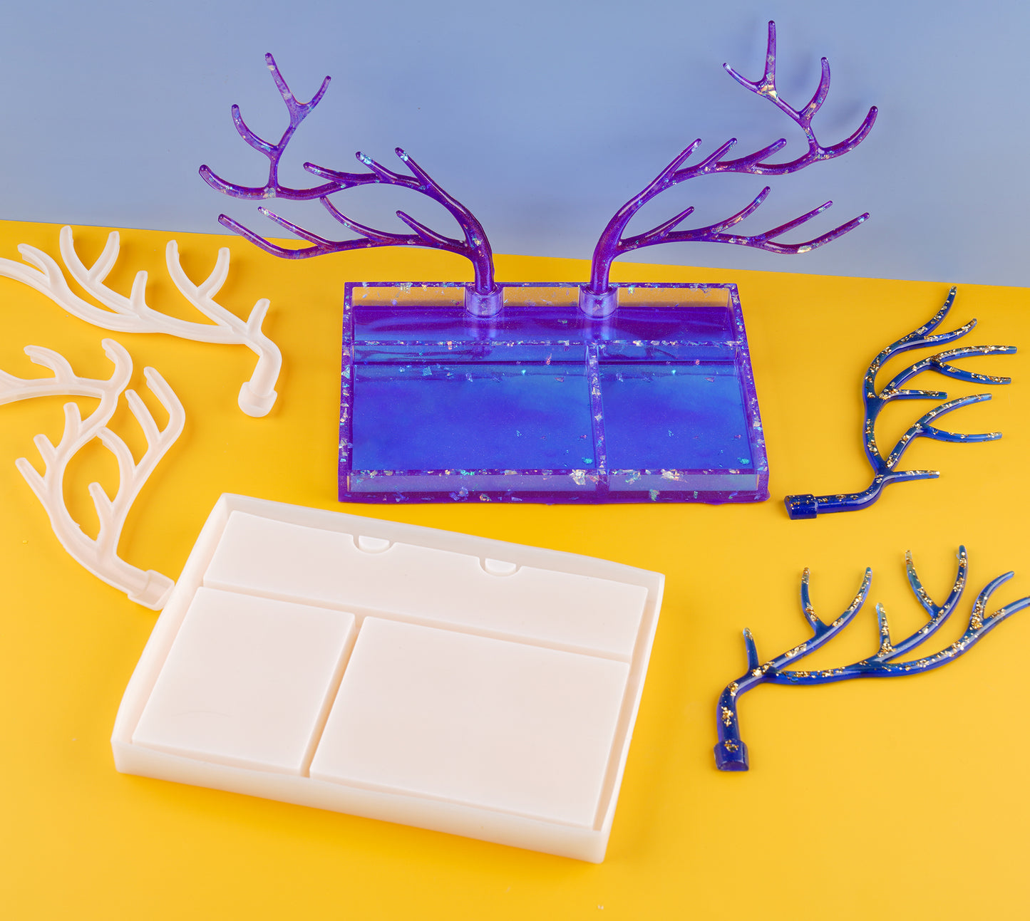 Epoxy Resin Silicone Casting Molds Soft Smooth DIY Art Craft 3PCS Deer Antler