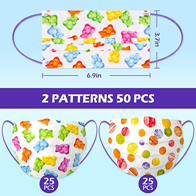 50PCS Adults Candy Gummy Bear Design Disposable s Adorable Unisex I