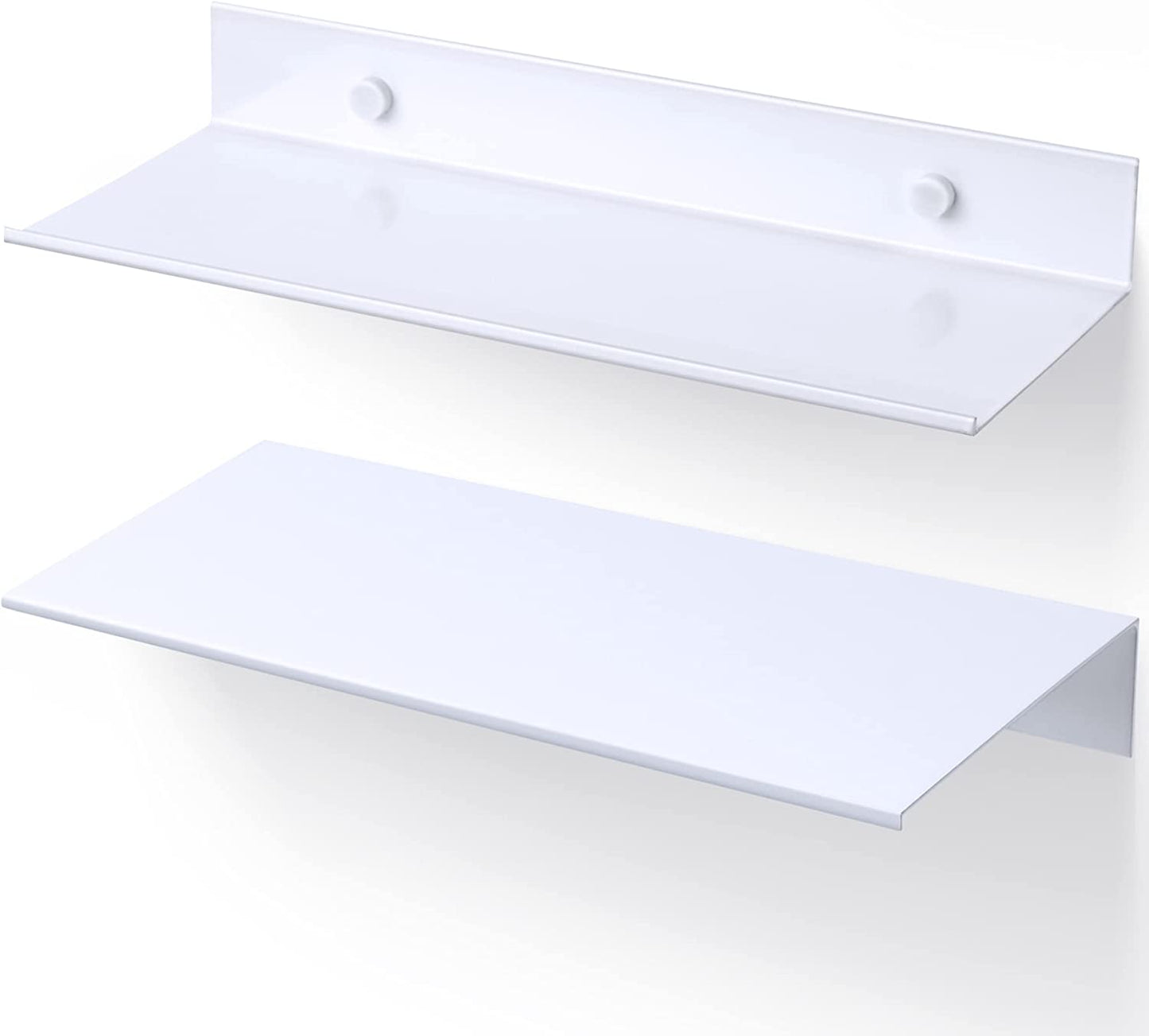 Aluminum Wall Mount Floating Shelf 2PC Picture Ledge 11.7x4.6 Home Decor Display