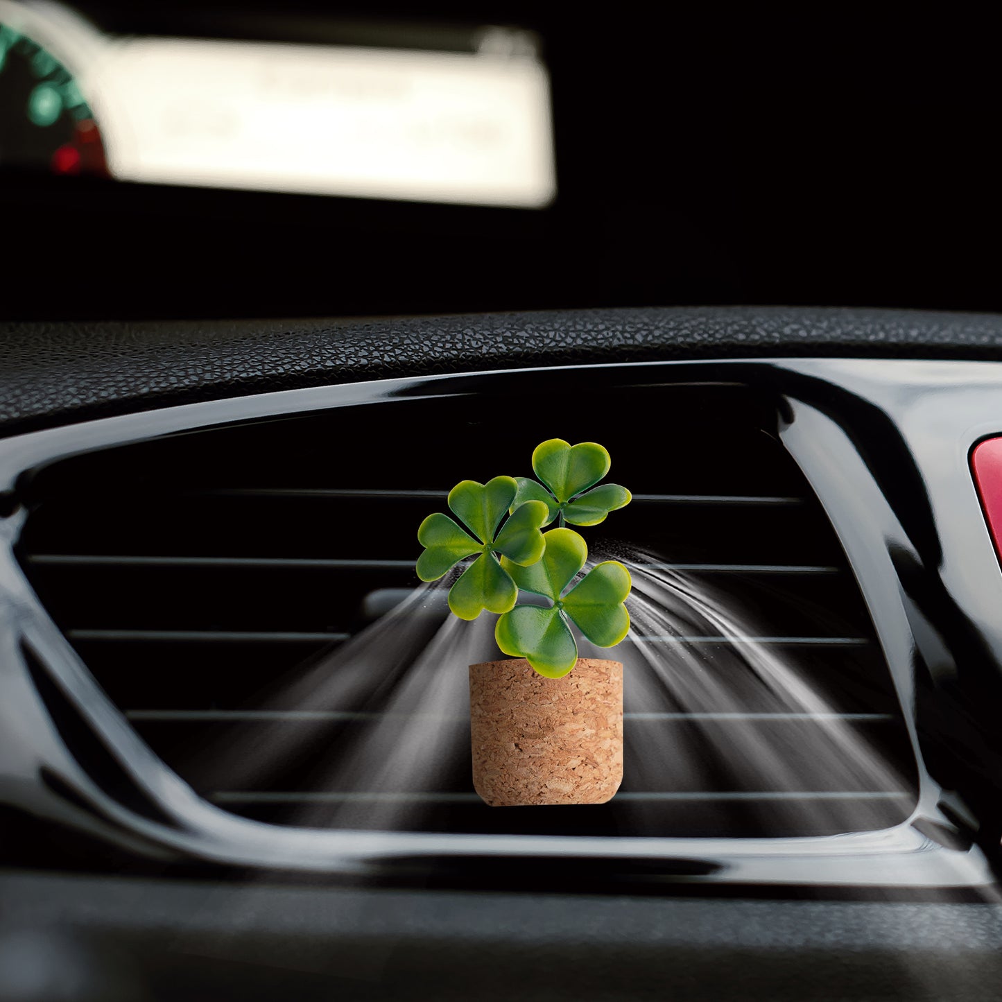 3-Pack Mini Succulent Plants Magnetic Cork Planter Car Air Vent Clip Interior