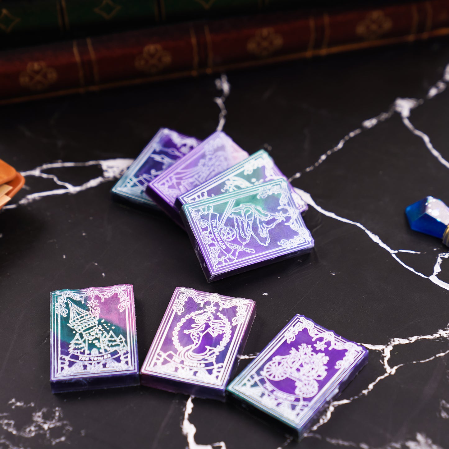 Tarot Card Epoxy Resin DIY Casting Silicone Mold Kit, 24 Cavities for Full Maj