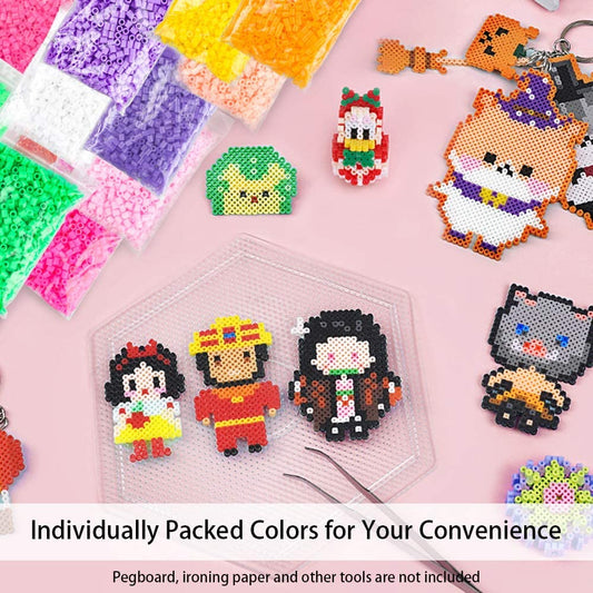 Fuse Beads 36000PC Value Pack 45 Colors Assorted Multicolor Craft Ironing Papaer