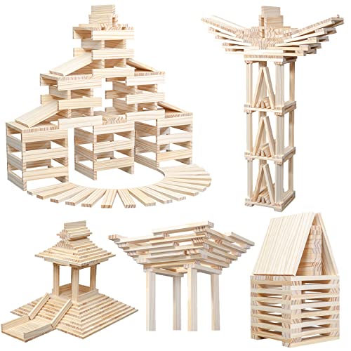 Wooden Plank Building Blocks 100PCS Sensory Toy 3D Space Stacking