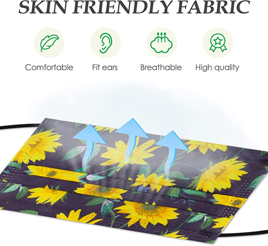 50PCS Adult Disposable s, Single Wrapped 2 Feminine Hand Drawn Flor