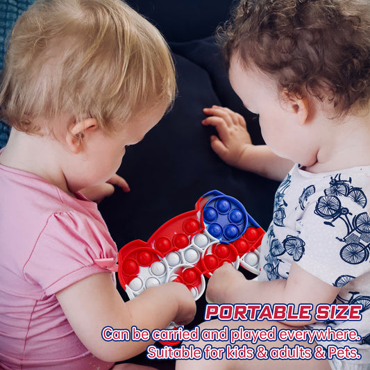 2PCS Game Console Push Pop Bubble Fidget Sensory Toys, Soft Silicone Game Cont