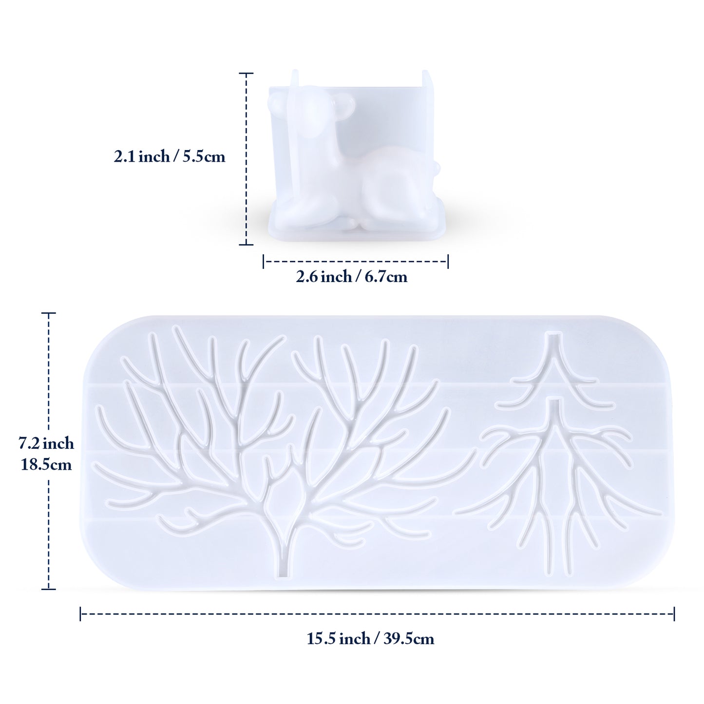 DIY Epoxy Resin Deer Antler Tree Jewelry Display Stand Soft Silicone Craft Cas