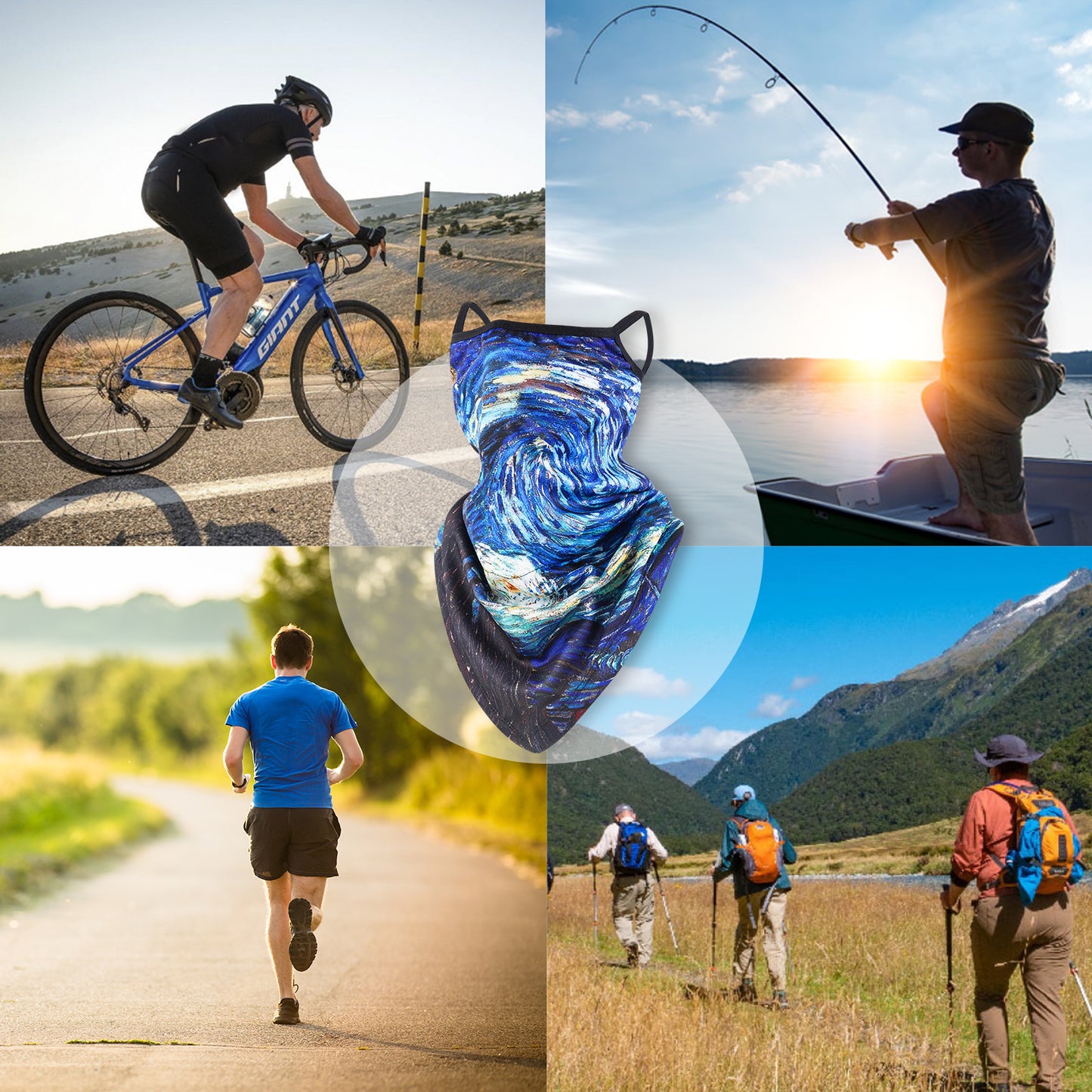 2PCS Protective Neck Gaiters and 20PCS PM2.5 Carbon Filters Adult Size Unisex Fa