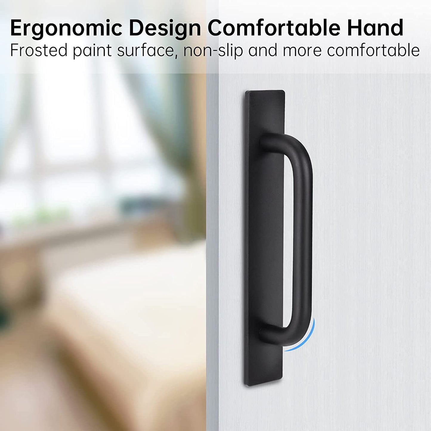 Adhesive Cabinet Door Handles 6 Inch 2PCS Handle Pulls Cabinet Kitchen Pulls BLK