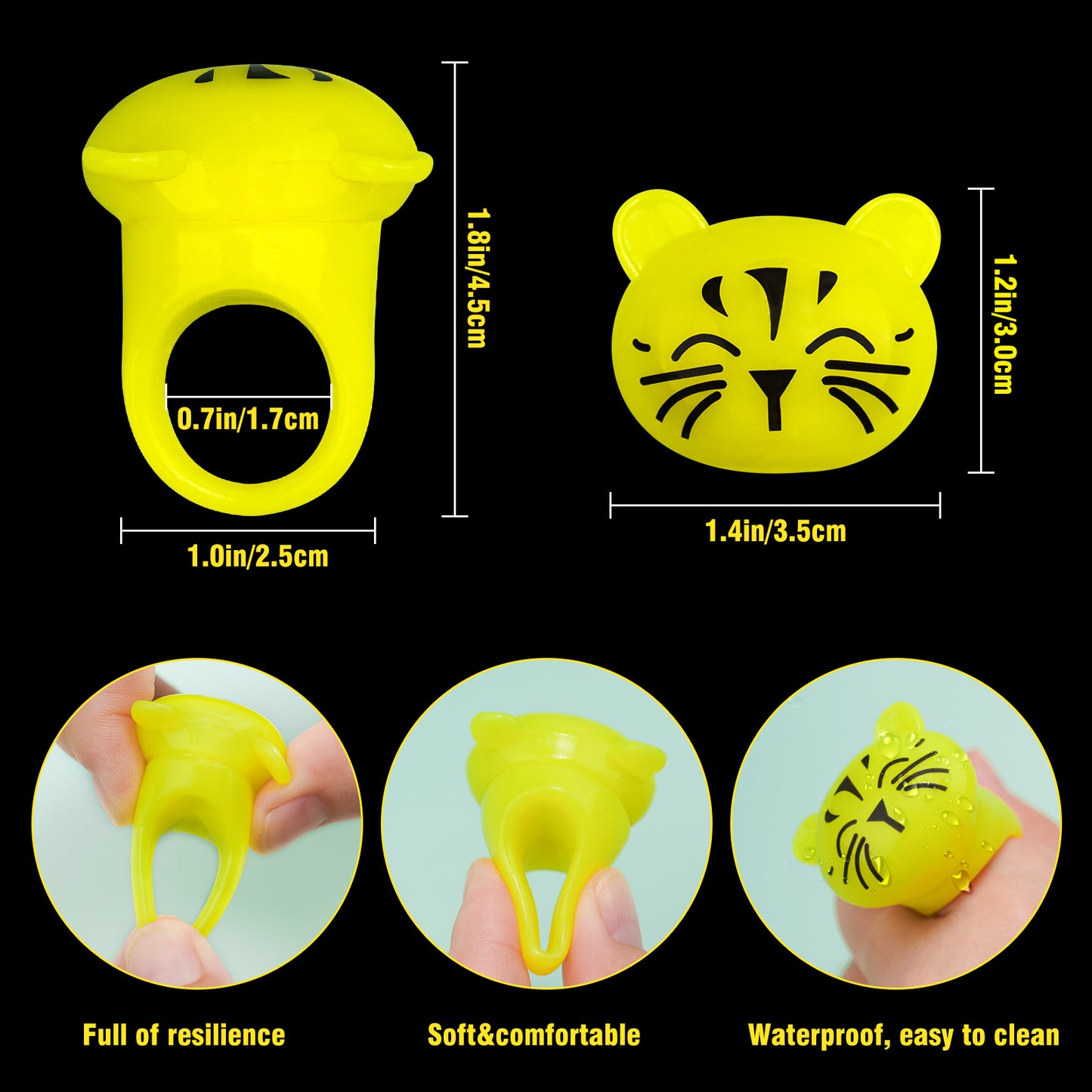 30PC Flashing LED Light Up Bumpy Jelly Rubber Ring 10 Shapes Colorful Finger Toy