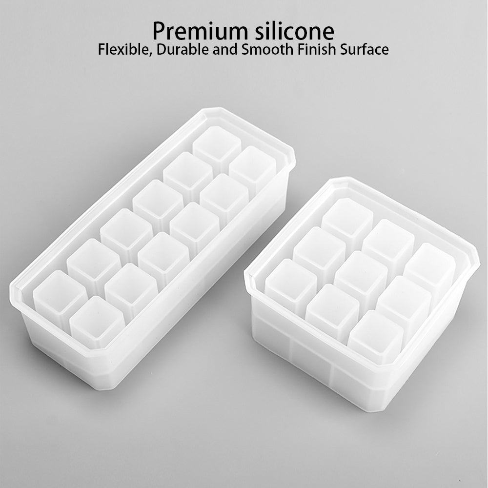 DIY Silicone Epoxy Resin Mold 2-Sizes Multi-Slot Organizers Casting Molds for
