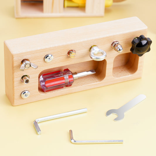 Wooden Screwdriver Board Set Sensory Toy Activity Game 13PCS STEM Toy
