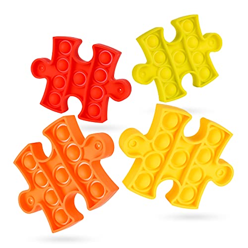 Fidget Pack 4PCS Jigsaw Puzzle Push Pop Bubble Sensory Fidget Toys for Stress