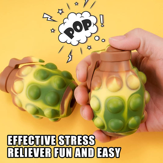 3D Push Pop Bubble Fidget Ball Sensory Toy 2PCS Silicone Stretchy Bouncing Ball