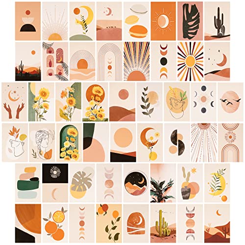50PCS Wall Collage Kit Aesthetic Photo Poster Kit with Sticky Dots, 3.9?”x5.9?