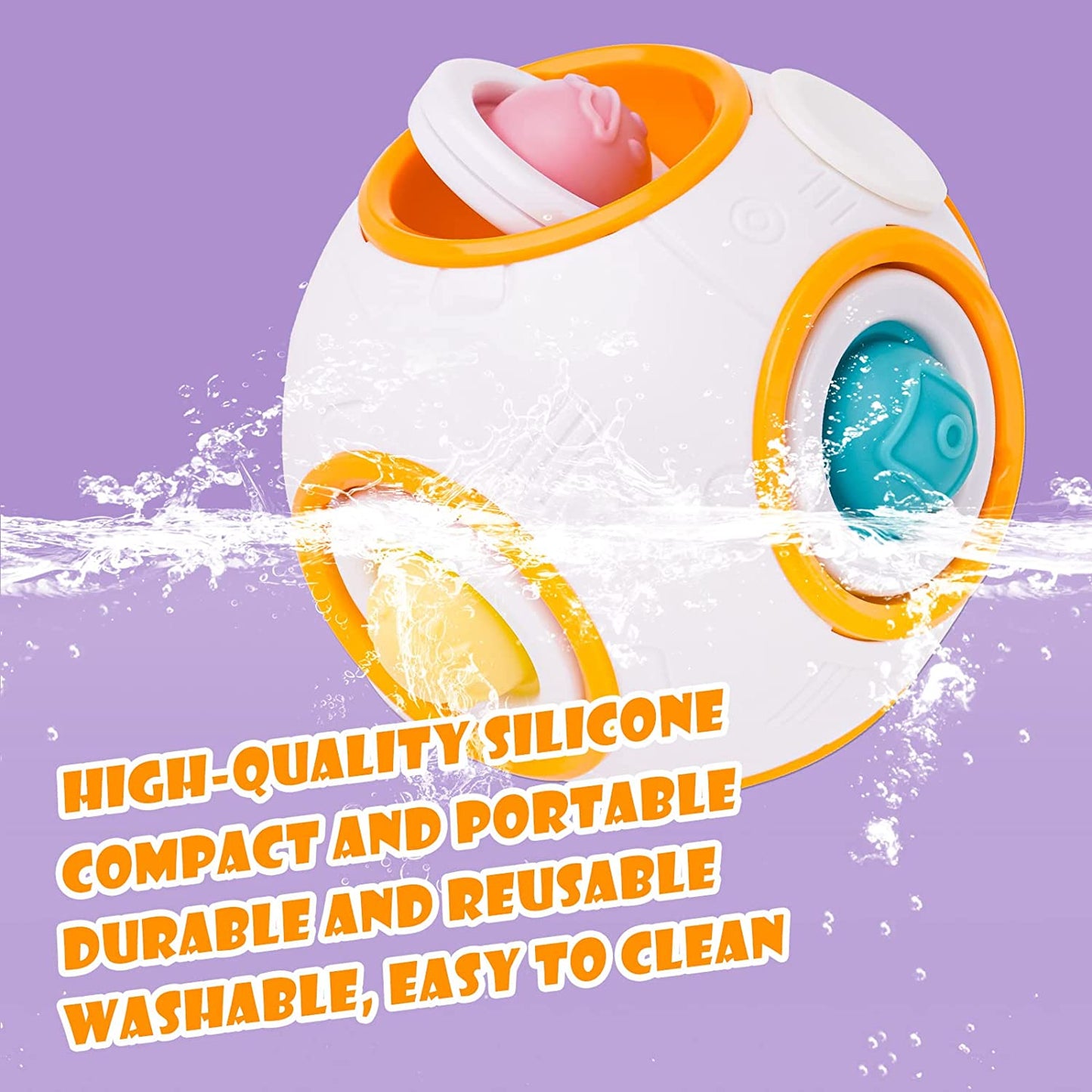 3-In-1 Rainbow Puzzle Ball Pop Bubble Fidget Sensory Toy Silicone Bubble Planet