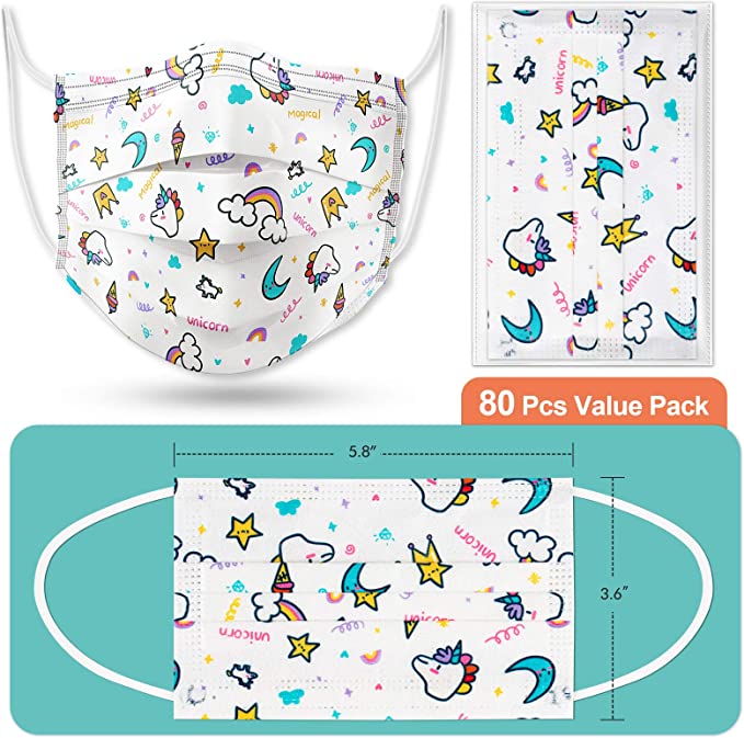 Kids 80PC Disposable Individually Packaged Cartoon Patterns