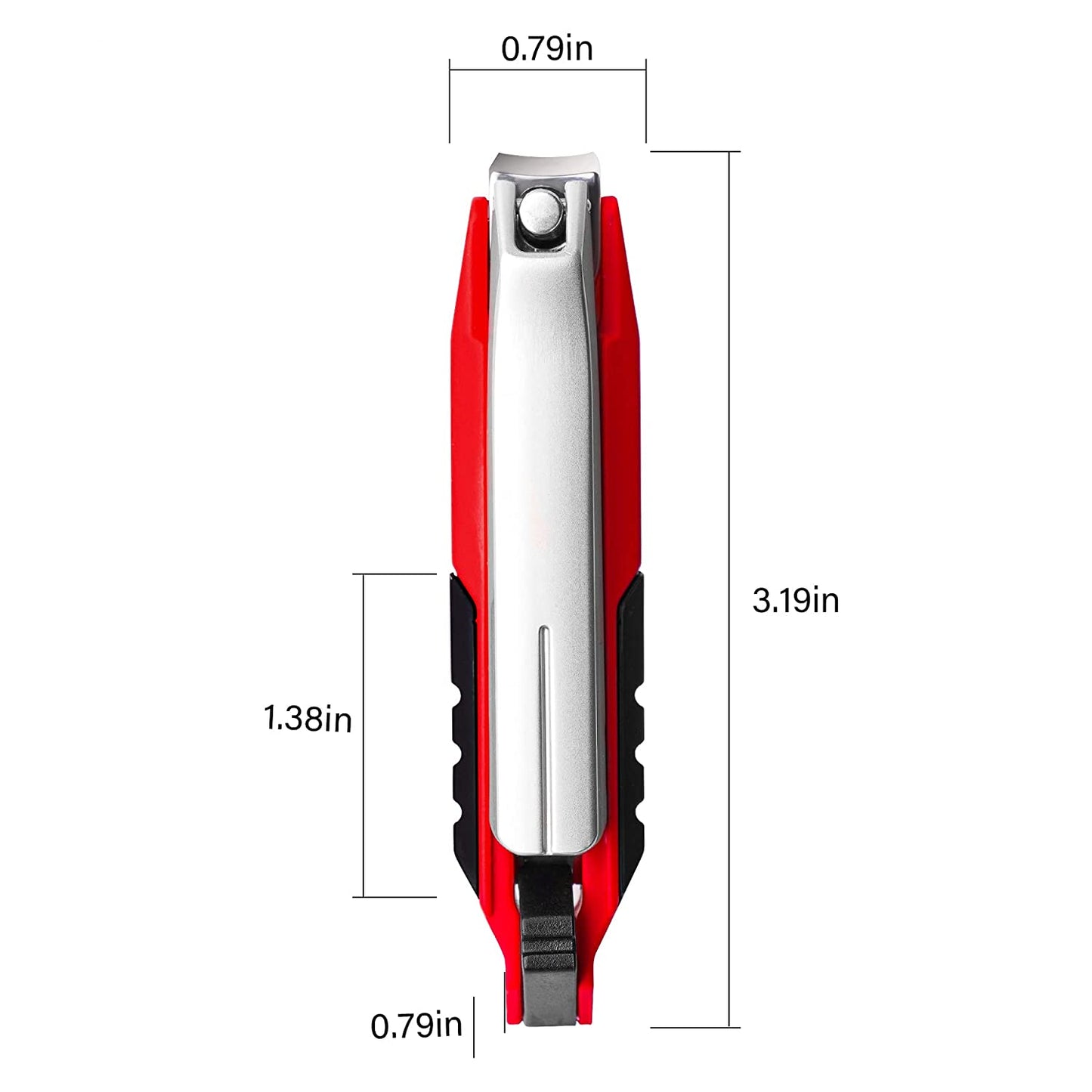 Nail Clipper 6-In-1 Nail Cleaner Cuticle Pusher Splash Proof Catcher Iron Case