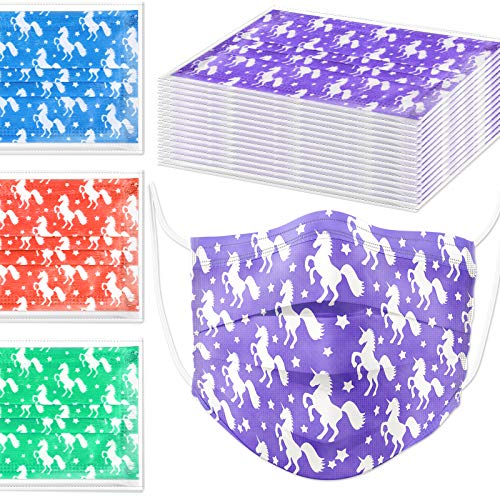 60PCS Disposable s Unisex Adult Size, 4 Colors Unicorn Pattern Individu