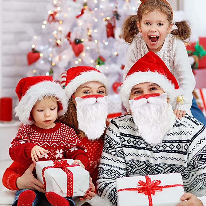 Christmas Santa Claus Party Costume Funny Holiday Cosplay 4PCS Adults New Year