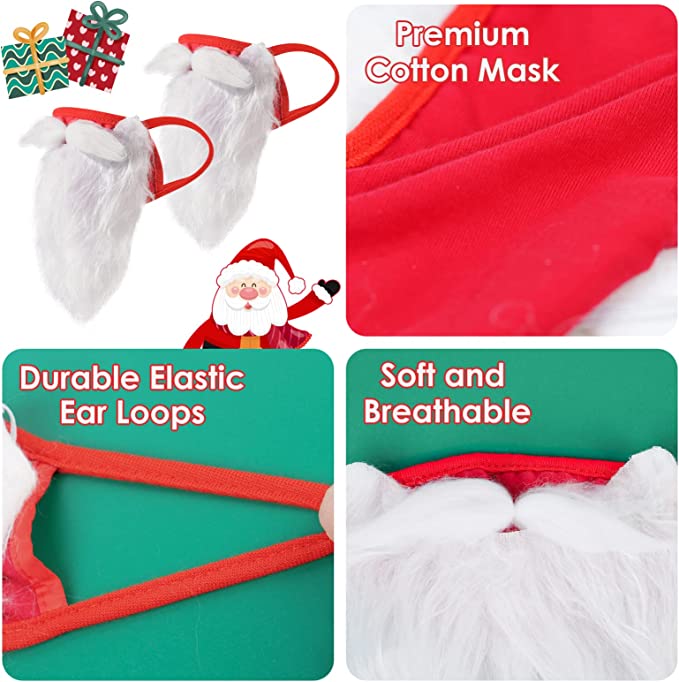 Christmas Santa Claus Party Costume Funny Holiday Cosplay 4PCS Adults New Year