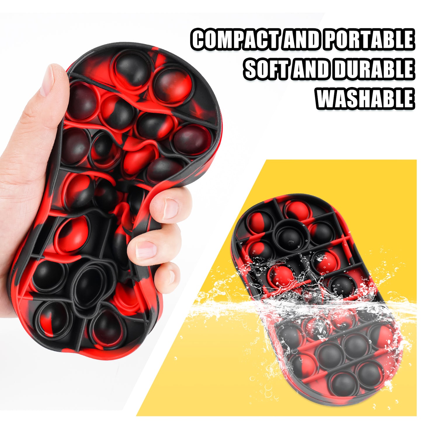 2PCS Mouse & Keyboard Push Pop Bubble Fidget Sensory Toys, Large Bubble