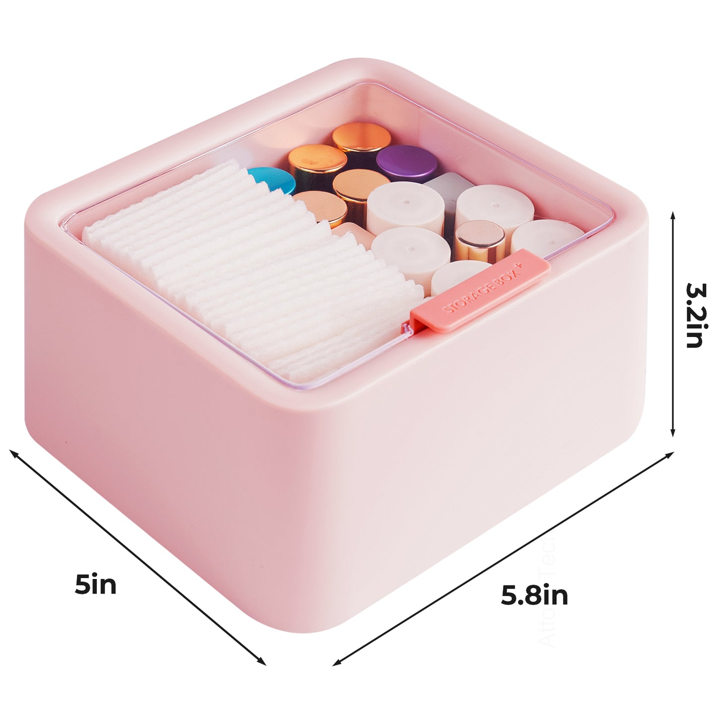Vanity Makeup Organizer Plastic Bathroom Countertop Storage Cosmetic Box with