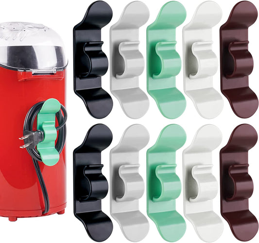 Adhesive Cord Wraps Kitchen Appliances Cord Organizers 10PCS Strong Hook Winders