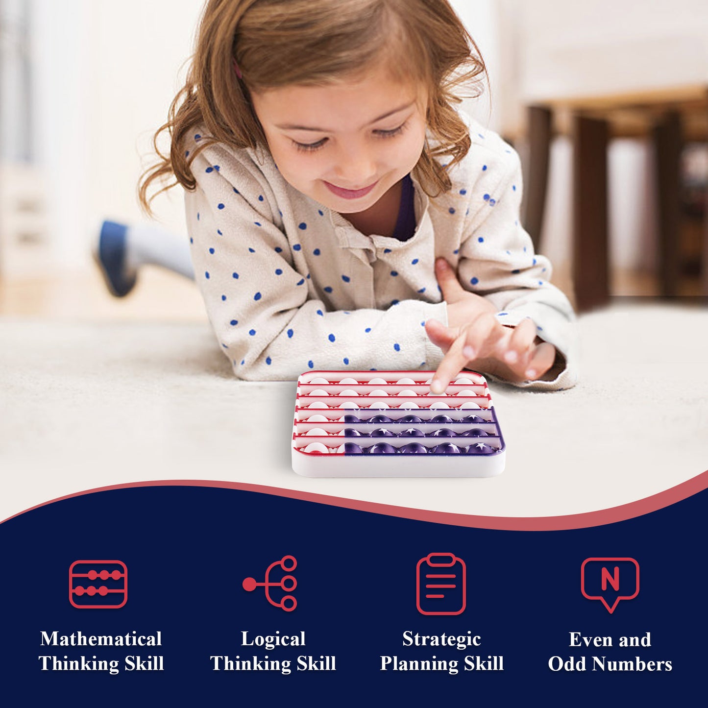 Fidget Pack American Flag Pop Fidget Toy Square Silicone Sensory Bubble Game